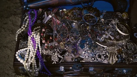 Gold, hidden treasures Stock Footage 86524410