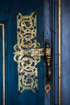 Gold hinge Stock-Fotos