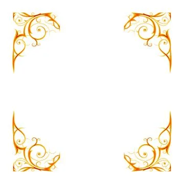 Gold holiday frame isolated Stock Illustration