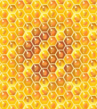 Gold honeycomb seamless pattern background for Rosh Hashanah greeting card Stock Illustration