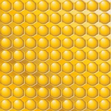 Gold honeycomb seamless pattern vector background template Stock Illustration