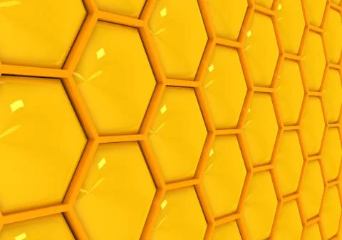 Gold honeycombs Stock Illustration