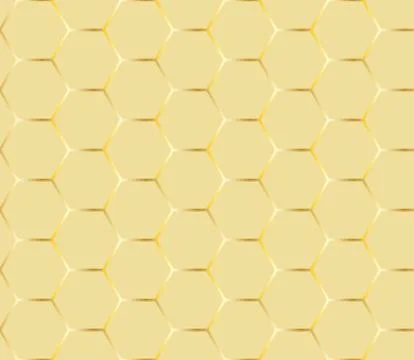 Gold honeycombs - Seamless Repeat Print Stock Illustration