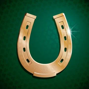 Gold horseshoe Stock Illustration