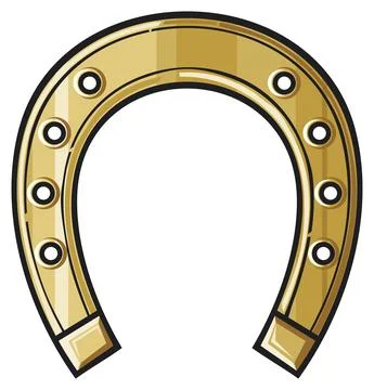 Gold horseshoe Stock Illustration