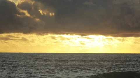 Gold hour wave Stock Footage 236019596