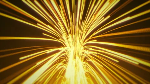 Gold Hyperspace Jump with Loop Rotation Stock-Footage 101120091