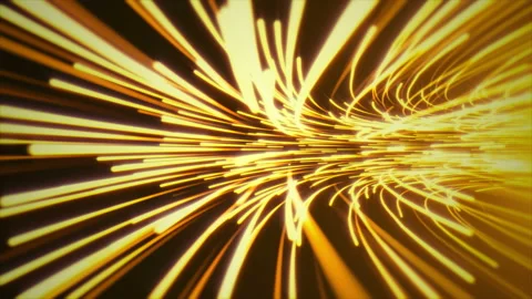 Gold Hyperspace Jump with Loop Rotation Stock-Footage 101120092
