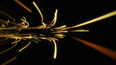 Gold Hyperspace Jump with Rotation Stock-Footage 100720230