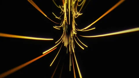 Gold Hyperspace Jump with Rotation Stock-Footage 100726771