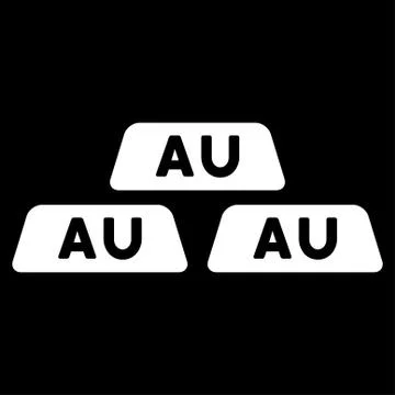 Gold Icon from Commerce Set Illustrazione stock