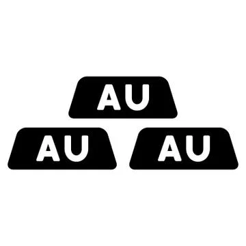 Gold Icon from Commerce Set Stockillustratie