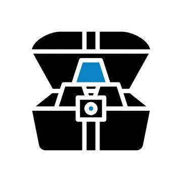 Gold icon solid blue black business symbol illustration. 스톡 일러스트