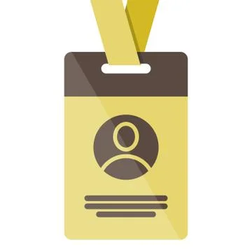Gold Identification card icon Stock Illustration