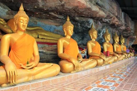 Gold image of Buddha Stock Photos