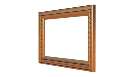 Gold image frame Stock Illustration