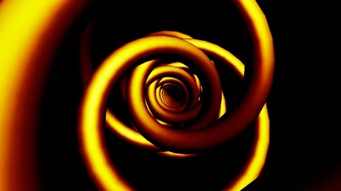 Gold infinity tunnel Stock Footage 97099845