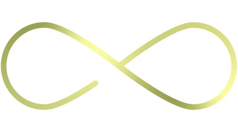 Gold infinity white Stock Footage 327852094