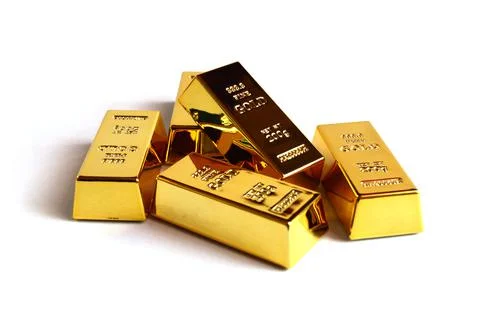Gold Ingot Bars Stock Photos