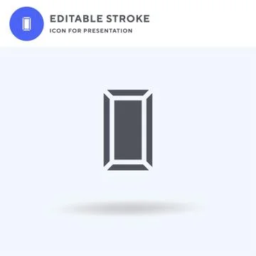 Gold Ingot icon vector, filled flat sign, solid pictogram isolated on white Stock Illustration