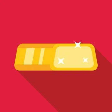 Gold ingot is shining on a red background 스톡 일러스트