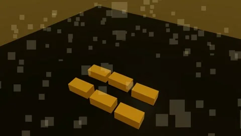 Gold Ingot Stack 4K Stock Footage 338382773