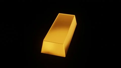 Gold ingot. transparent background Stock Footage 164401274