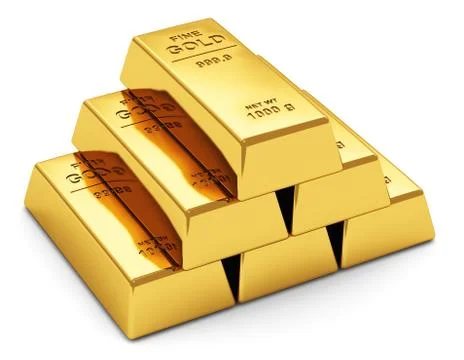 Gold ingots Stock-Illustration