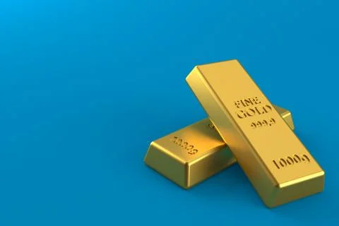 Gold ingots Stock Illustration