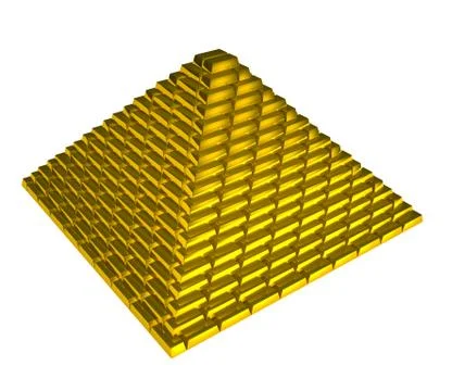 Gold ingots pyramid Stock Illustration