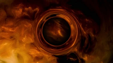 Gold Ink abstract background. Circle mixing paint Stock Footage 166335859