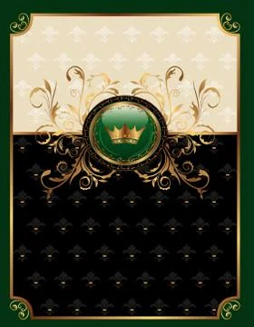 Gold invitation frame or packing for elegant design Stock Illustration