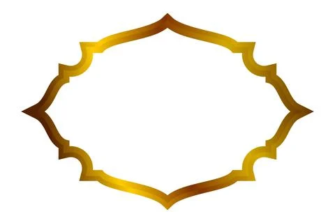 Gold islamic frame Stockillustratie