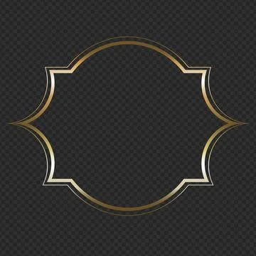 Gold Islamic Frame Stock Illustration