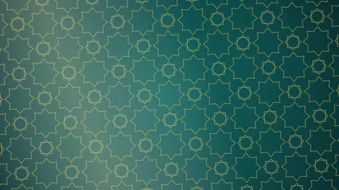 Gold Islamic geometric pattern background loop for Eid backgrounds Stock Footage 348617804