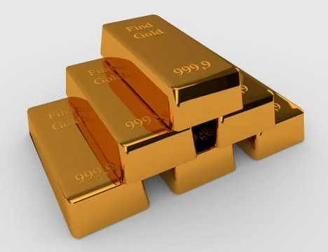 Gold isolated on white Stock Illustration