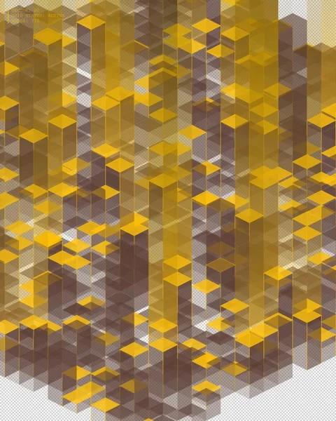 Gold Isometric Data Infrastructure Grid 4:5 Stock Footage 331152808