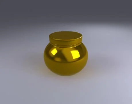 Gold jar product pack Stock-Illustration