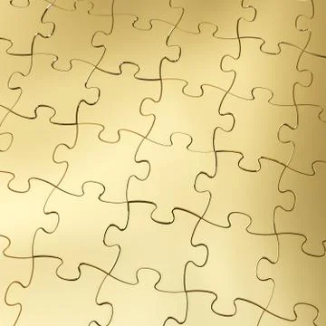 Gold Jigsaw Puzzle Background Illustrazione stock