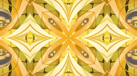 Gold kaleidoscope background, loop Stock Footage 37490817