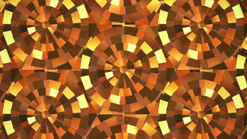 Gold Kaleidoscope Loop Backgrpund. 3d render Stock Footage 77992437