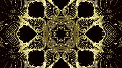 Gold Kaleidoscope Loop Vidéo 95253369