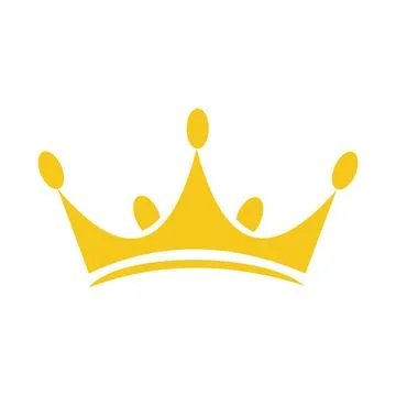 Gold king crown vector icon on white background Stock Illustration