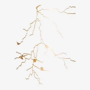 Gold kintsugi cover design vector. Luxury golden marble texture. Crack and br Illustrazione stock