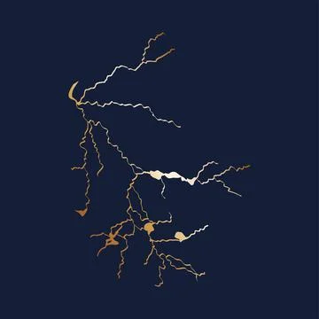 Gold kintsugi cover design vector. Luxury golden marble texture. Crack and br Stock Illustration