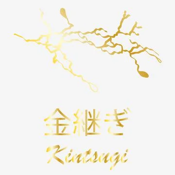 Gold kintsugi cover design vector. Luxury golden marble texture. Crack and br Stock Illustration