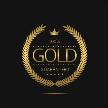 Gold label template Illustrazione stock