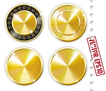 Gold labels Illustrazione stock