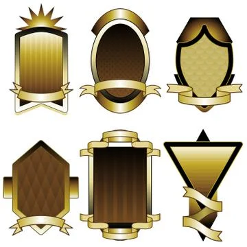 Gold labels Stock Illustration