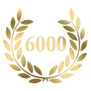 Gold laurel 6000 Stock Illustration